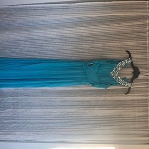 Blue long formal dress
